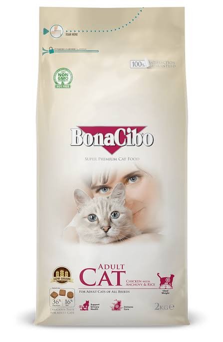BONACIBO Adult Cat Chicken & Rice With Anchovy 2KG